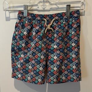 Fair Harbor Boys Nautical Fish Print Swim Shorts